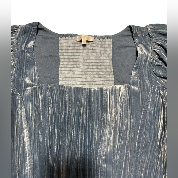 Wayf Velvet Bustier Corset Top Juliet Sleeves in Color Slate Womens Size Medium - Picture 9 of 16